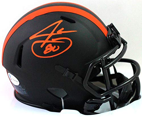 Jarvis Landry Autographed Cleveland Browns Eclipse Speed Mini Helmet - Beckett W Auth Orange - 757 Sports Collectibles