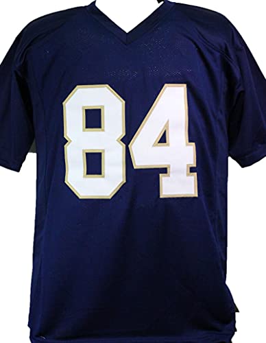 Cole Kmet Autographed Blue College Style Jersey w/PLACT - Beckett W Black - 757 Sports Collectibles