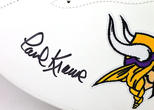 Paul Krause Autographed Minnesota Vikings Logo Football W/HOF- Beckett W Black - 757 Sports Collectibles