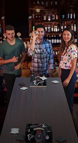 SOAR NFL Tabletop Cornhole Game and Bluetooth Speaker, Atlanta Falcons - 757 Sports Collectibles