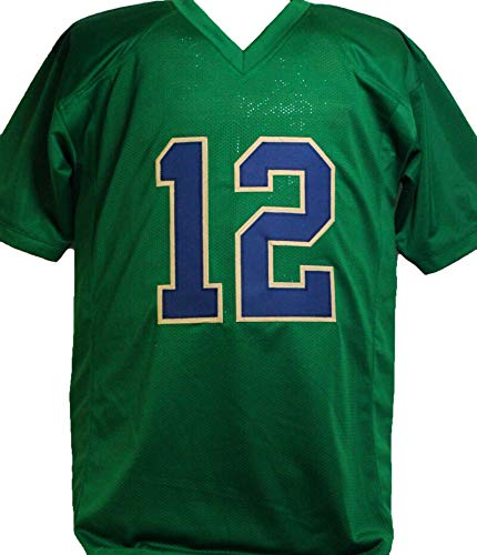 Ian Book Autographed Green College Style Jersey - Beckett W silver - 757 Sports Collectibles