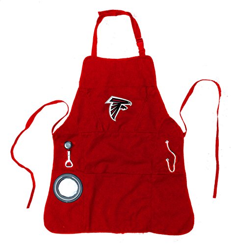 Team Sports America NFL Atlanta Falcons Ultimate Grilling Apron Durable Cotton with Beverage Opener and Multi Tool For Football Fans Fathers Day and More - 757 Sports Collectibles