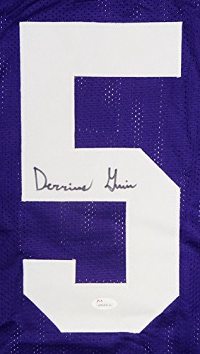 Derrius Guice Autographed Purple College Style Jersey- JSA Witness Auth - 757 Sports Collectibles