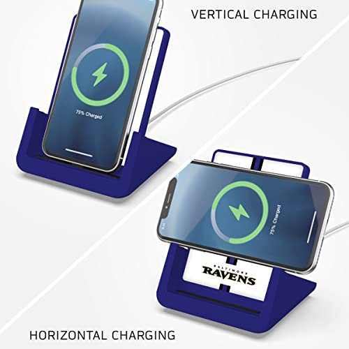 SOAR NFL Wireless Charging Stand, Baltimore Ravens - 757 Sports Collectibles