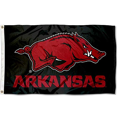 College Flags & Banners Co. Arkansas Razorbacks Black Flag - 757 Sports Collectibles