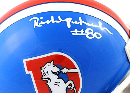 Rick Upchurch Autographed Denver Broncos 75-96 TB Mini Helmet - Beckett W Auth White - 757 Sports Collectibles