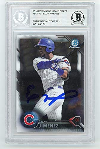 Eloy Jimenez 2016 Bowman Chrome Draft Autographed Card #BDC191 - BAS - 757 Sports Collectibles