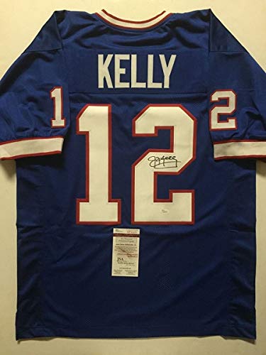 Autographed/Signed Jim Kelly Buffalo Blue Football Jersey JSA COA - 757 Sports Collectibles