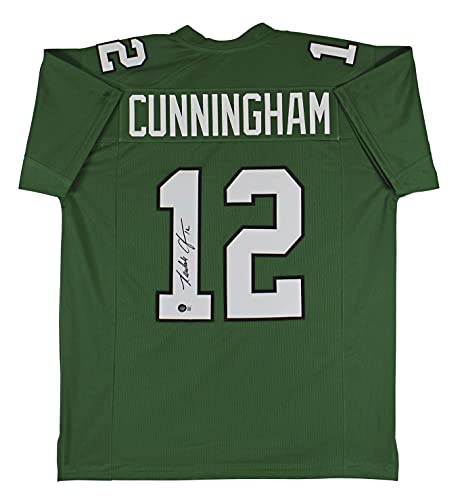 Randall Cunningham Authentic Signed Green Pro Style Jersey BAS Witnessed - 757 Sports Collectibles