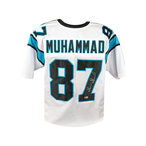 Muhsin Muhammad Autographed Carolina White Custom Football Jersey - BAS - 757 Sports Collectibles