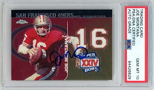 Joe Montana 2008 Topps Chrome SB XXIV Autographed Card - PSA/DNA Gem MT 10 - 757 Sports Collectibles