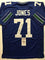 Autographed/Signed Walter Jones"HOF 14" Seattle Blue Football Jersey JSA COA - 757 Sports Collectibles