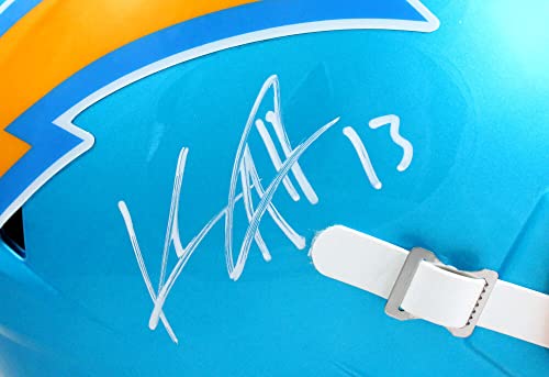 Keenan Allen Autographed Los Angeles Chargers F/S Flash Speed Helmet-Beckett W Hologram White - 757 Sports Collectibles