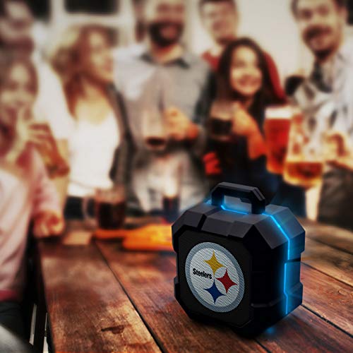 NFL Pittsburgh Steelers Shockbox LED Wireless Bluetooth Speaker, Team Color - 757 Sports Collectibles