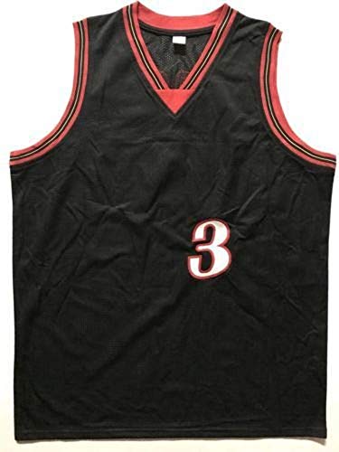 Autographed/Signed Allen Iverson Philadelphia Black Basketball Jersey JSA COA - 757 Sports Collectibles