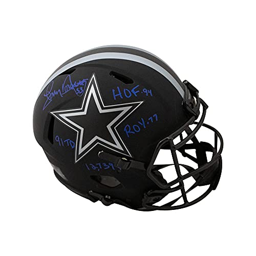 Tony Dorsett 4 Inscrips Autographed Cowboys Eclipse Authentic Full-Size Football Helmet - BAS COA - 757 Sports Collectibles