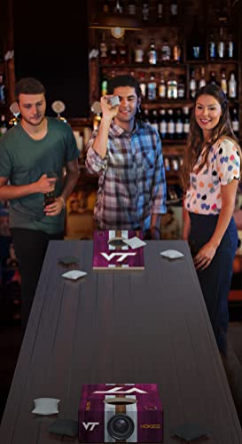 SOAR NCAA Tabletop Cornhole Game and Bluetooth Speaker, Virginia Tech Hokies - 757 Sports Collectibles