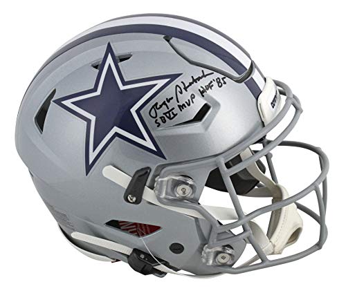 Cowboys Roger Staubach"HOF 85 SB VI MVP" Signed Speed Flex Full Size Helmet BAS - 757 Sports Collectibles