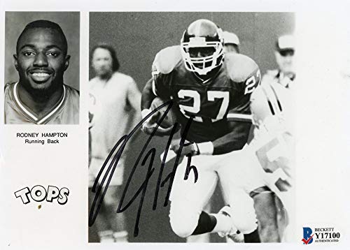 Rodney Hampton Autographed 5x7 Photo - BAS COA - 757 Sports Collectibles