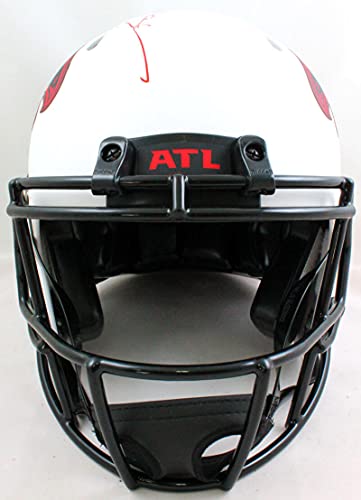 Deion Sanders Signed Atlanta Falcons Lunar Authentic F/S Helmet- Beckett W Purple - 757 Sports Collectibles