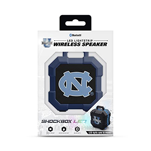 SOAR NCAA Shockbox LED Bluetooth Speaker, North Carolina Tar Heels - 757 Sports Collectibles