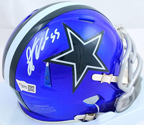 Leighton Vander Esch Autographed Dallas Cowboys Flash Mini Helmet-Fanatics White - 757 Sports Collectibles