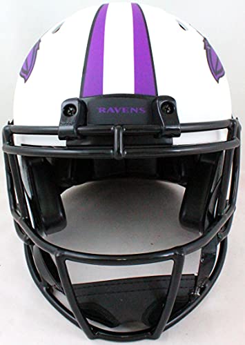 Ray Lewis Autographed Baltimore Ravens Authentic Lunar Helmet- Beckett W Purple - 757 Sports Collectibles