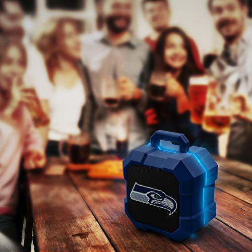 NFL Seattle Seahawks Shockbox LED Wireless Bluetooth Speaker, Team Color - 757 Sports Collectibles