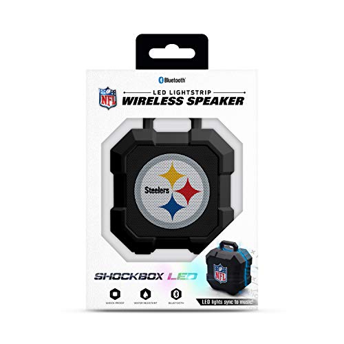 NFL Pittsburgh Steelers Shockbox LED Wireless Bluetooth Speaker, Team Color - 757 Sports Collectibles