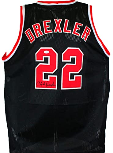 Clyde Drexler Autographed Black Pro Style Jersey- JSA W Black - 757 Sports Collectibles