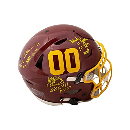 Rypien Riggins Williams SB MVPs Autographed Washington Speed Flex Full-Size Football Helmet - BAS - 757 Sports Collectibles