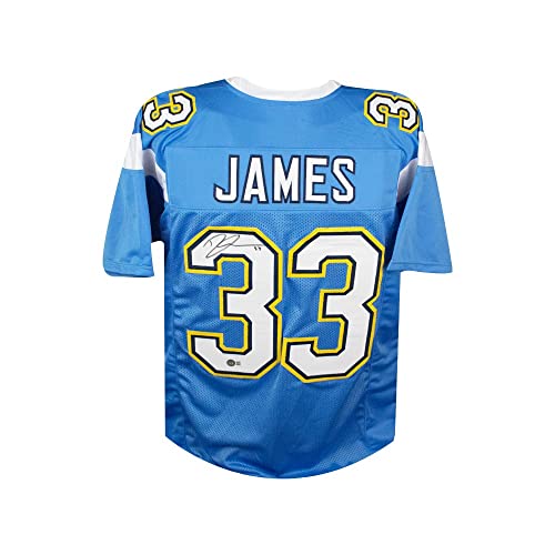 Derwin James Autographed Los Angeles Blue Custom Football Jersey - BAS - 757 Sports Collectibles