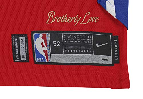 76ers Joel Embiid March 8, 2018 Game Used Red Road Nike Jersey NBA LOA - 757 Sports Collectibles