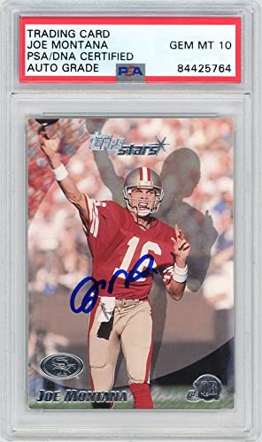 Joe Montana 2000 Topps Stars Autographed Card #123- PSA/DNA Gem MT 10 - 757 Sports Collectibles