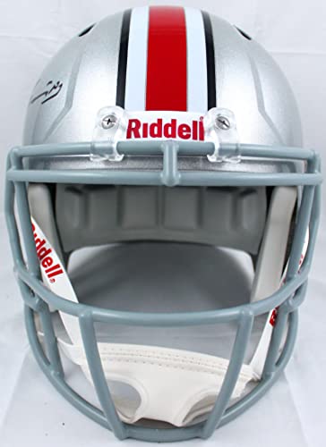 Jaxon Smith-Njigba Autographed Ohio State F/S Speed Helmet-Beckett Hologram Black - 757 Sports Collectibles