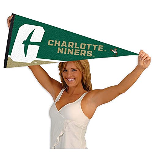 College Flags & Banners Co. UNC Charlotte Pennant Full Size Felt - 757 Sports Collectibles