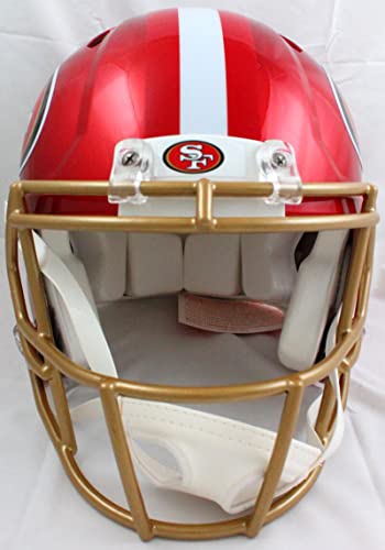 Frank Gore Signed F/S San Francisco 49ers Flash Speed Authentic Helmet-Beckett W Hologram Gold - 757 Sports Collectibles