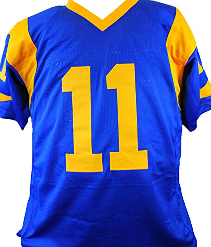 Jim Everett Autographed Blue Pro Style Jersey- JSA W Auth Black - 757 Sports Collectibles