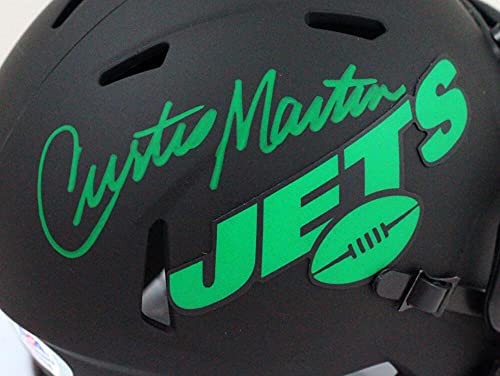 Curtis Martin Autographed NY Jets Eclipse Mini Helmet- PSA/DNA Green - 757 Sports Collectibles