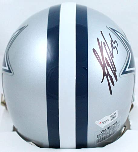 Leighton Vander Esch Autographed Dallas Cowboys Eclipse Mini Helmet-Fanatics Black - 757 Sports Collectibles