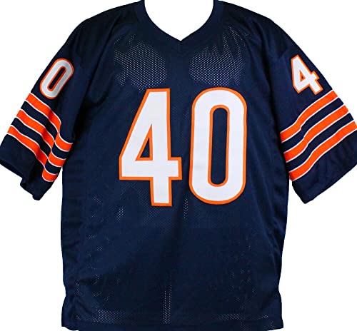 Gale Sayers Autographed Blue Pro Style Jersey-PSA/DNA Auth 4 - 757 Sports Collectibles