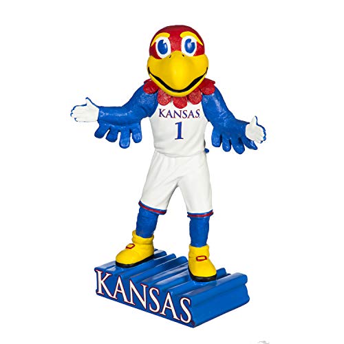 Team Sports America NCAA University of Kansas Fun Colorful Mascot Statue 12 Inches Tall - 757 Sports Collectibles