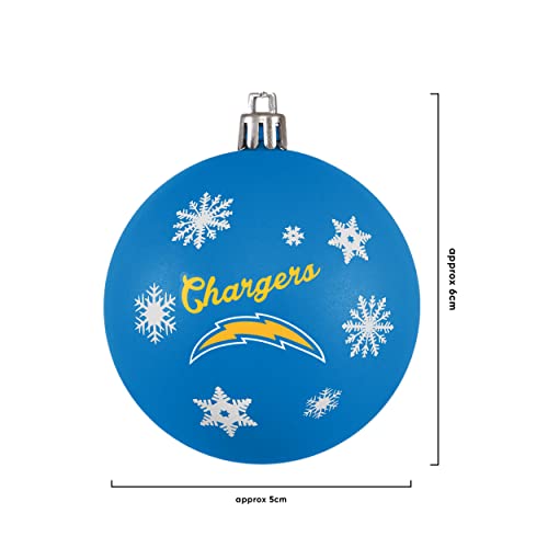 FOCO Los Angeles Chargers NFL 5 Pack Shatterproof Ball Ornament Set - 757 Sports Collectibles