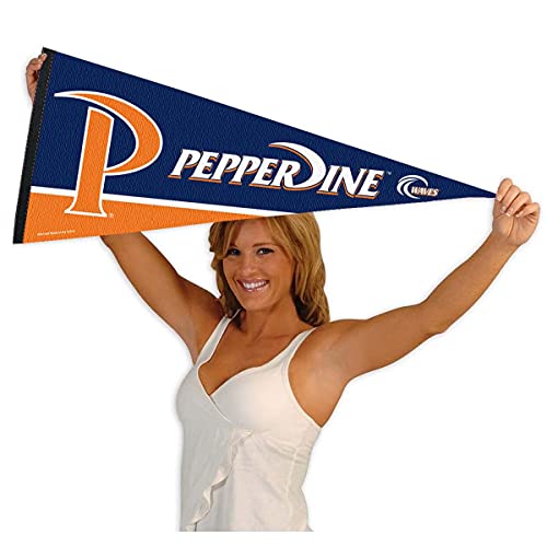 College Flags & Banners Co. Pepperdine Waves Pennant Full Size Felt - 757 Sports Collectibles