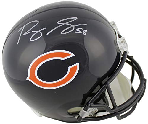 Bears Roquan Smith Authentic Signed Riddell Full Size Rep Helmet BAS Witnessed - 757 Sports Collectibles