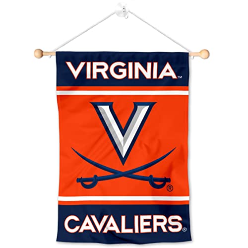 Virginia Cavaliers Window Wall Banner Hanging Flag with Suction Cup - 757 Sports Collectibles