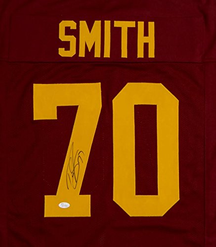 Tyron Smith Autographed Burgundy College Style Jersey- JSA Witnessed Authenticated - 757 Sports Collectibles