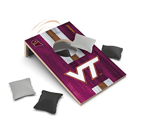 SOAR NCAA Tabletop Cornhole Game and Bluetooth Speaker, Virginia Tech Hokies - 757 Sports Collectibles