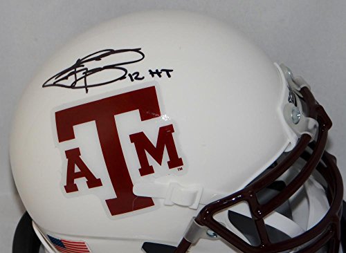 Johnny Manziel Autographed Texas AM Aggies White Mini Helmet W/ HT- JSA W Auth - 757 Sports Collectibles
