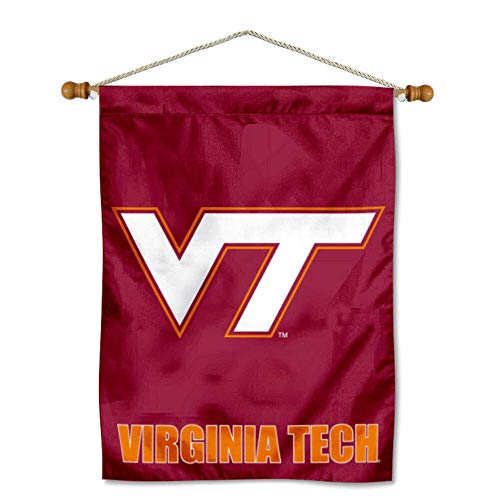 Virginia Tech Hokies VT Banner with Hanging Pole - 757 Sports Collectibles